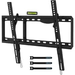 BONTEC TV Wall Mount for Most 37-86 inch LED LCD OLED Plasma Flat Curved TVs, Tilt TV Wall Bracket Holds TV up to 75kg, Max VESA 600 x400mm, Bubble Level and Cable Ties Included