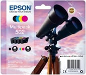 Epson 502 Binoculars Genuine Multipack, 4-colours Ink Cartridges, Amazon Dash Re
