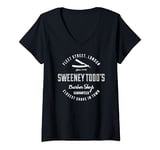 Womens Sweeney Todd's Barber Shop V-Neck T-Shirt