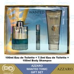 Azzaro Wanted Tonic Gift Set 100ml EDP + 7.5ml EDP + 100ml Body Shampoo