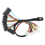 (1m / 3.3ft) Serial ATA Cable SATA8087 SFF8482 Low Loss 12Gbps Serial ATA