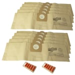 Karcher Vacuum Hoover Bags WD3 WD3P MV3 x 10 Bags + 10 Fresheners BG27