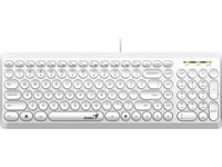 Genius Slimstar Q200 Tangentbord, Cz/Sk Tangentbord, Klassiskt, Tyst Typ Trådbundet (Usb), Vitt