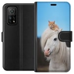 Xiaomi Mi 10T Pro 5G Sort Lommebokdeksel Katt och Häst