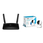 TP-Link Box 4G, Routeur 4G LTE 150Mbps WiFi N 300Mbps, 2 x SMA pour Antenne Externe, Modem Carte SIM, Version 5 & Tapo Caméra Surveillance WiFi, Camera IP 1080P, Caméra Bébé avec Audio Bidirectionnel