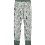 Joha Hidden Zebra leggings i ull/bomull, Green AOP