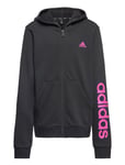 Essentials Linear Logo Full-Zip Hoodie Sport Sweat-shirts & Hoodies Hoodies Black Adidas Sportswear