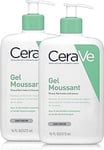 Cerave Foaming Cleansing Gel for Face and Body, Normal to Oily Skin, with Hyalur