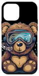 Coque pour iPhone 12 mini Joli ours en peluche de plongée pour garçons et filles
