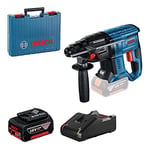 Bosch Professional 18V System cordless rotary hammer GBH 18V-21 (no-load speed 0–1800 min-1, incl. 1x GBA 18V 5.0Ah rechargeable battery, charger GAL 18V-40, in carry case) - Amazon Exclusive Set