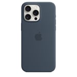 Apple iPhone 15 Pro Max Silicone Case with MagSafe - Storm Blue Soft Touch Finish