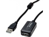 Secomp Value Usb-Förlängningskabel Usb 2.0, Aktiv Med Repeater, Svart, 15 M