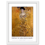 Gustav Klimt Portrait Of Adele Bloch-Bauer I The Lady in Gold Painting Artwork Framed Wall Art Print A4