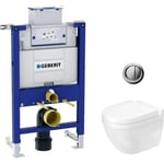 Duravit Starck 3 vägghängt tolattpaket, vit/krom