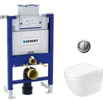 Duravit Starck 3 vägghängt tolattpaket, krom/vit