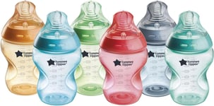 Tommee Tippee Closer to Nature Anti-Colic Baby Bottle, 260ml, Slow-Flow Breast-