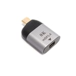 NÖRDIC USB C til Mini DisplayPort Adapter 8K i 60Hz Støtte for 3D og HDCP 14 og 2.2 10cm Aluminium Space Grey