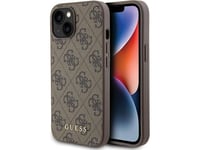 Guess Guess Guhcp15sg4gfbr Iphone 15 6.1" Brązowy/Brown Hard Case 4G Metal Gold Logo