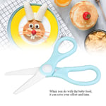 (Blue)Portable Baby Scissors Baby Safety Food Scissors Anti-Rust Durable