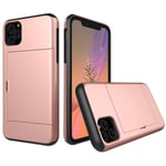 iPhone 11 Pro deksel med en kortholder - Roségull