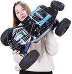 MIEMIE 2.4GHZ Large Feet Remote Control Car, 4WD High Speed Off Road Vehicle 1:10 Scale, Waterproof All Terrain Double Motor RC Drifting Climbing Truck Buggy Easter Xmas Gifts Toy