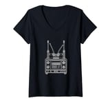Womens CB Radio Line V-Neck T-Shirt