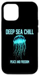 Coque pour iPhone 12/12 Pro Deep Sea Chill Peace and Freedom Quallen Motiv