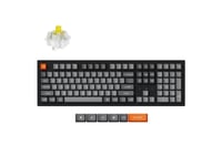 Keychron K10 Max Qmk, Fullstor (100 %), Kabel & Trådlös, Usb + Rf Wireless + Bluetooth, Mekaniska Tangentbrytare, Rgb Led, Svart