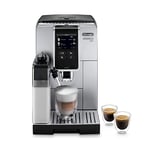 De'Longhi Dinamica Plus Perfetto ECAM370.85.SB, Coffee Bean Machine, Espresso Coffee Maker with LatteCrema System for Automatic Cappuccino, Dedicated App, Touch Display, Silver/Black