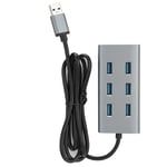 USB 3.0 Hub 7 Portar 5gbps Adapter Portabel Aluminiumlegeringsstation för PC Laptop