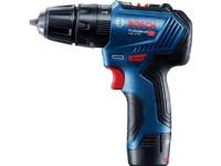 12V 30/17Nm Bosch hammer drill/driver without batteries and 12V-30 solo charger (06019G9102) - Utan batteri och laddare