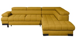 Canapé d'angle convertible 4 places SELVA coloris jaune