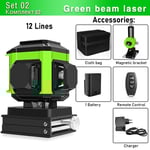 niveau Laser à faisceau vert 16/12 lignes autonivelant,projection horizontale et verticale à 360 °,Super puissant - Type IE12S