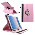 Snurrande, universellt Tablet 9-10 fodral - Rosa