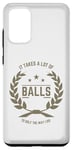 Coque pour Galaxy S20+ T-shirt de golf amusant « It Takes Balls Christmas In April Golfers »