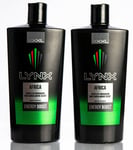 2x Lynx Africa 700ml XXXL Shower Gel Body Wash for Men, Extra Large Bottles