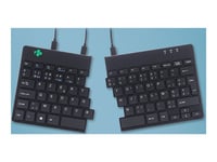 R-Go Clavier Ergonomique Split break - Clavier - USB - AZERTY - Belge - noir