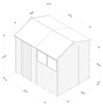 4Life Forest Garden Overlap Reverse Shed - 8 x 6ft