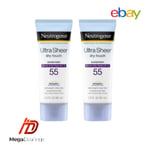Neutrogena Ultra Sheer Broad Spectrum SPF 55 Dry-Touch Sunscreen 88ml (2 Packs)