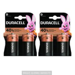 4 X DURACELL D ECONOMY ALKALINE BATTERIES DURALOCK LR20 MN1300 LONGEST EXPIRY