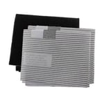 Cooker Hood Filters Kit for AEG Extractor Fan Vent -  1x Carbon 2x Grease Filter