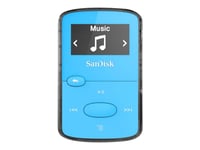 SanDisk Clip Jam, MP3-soitin, 8 GB, OLED, USB 2.0, FM-radio, Sininen