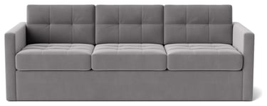 Swoon Berlin Velvet 3 Seater Sofa Bed - Silver Grey Taupe