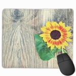 Mouse Pad Suower On Rustic Wooden Old Board Rectangle Non-Slip Rubber Mouse Pads Mousepad Mat for Computers Laptop Office Accories Desk Decor 9.8 X11.8 Inch