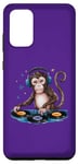 Coque pour Galaxy S20+ Monkey Casque de DJ amusant pour homme, femme, enfant