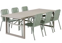 Brafab - Vevi Matgrupp 230x95 cm Khaki ink 6st Innes Karmstolar