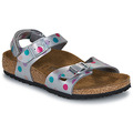 Sandales enfant BIRKENSTOCK  Rio AS Kids BF Elec. Metallic SilverDots