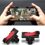 DLINF 1 Pair PUBG Moible Controller Gamepad Trigger PUGB Mobile Game Pad Grip L1R1 Joystick for iPhone Android Phone black red
