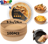 Air  Fryer  Liners ,  9 . 5  Inch  Large  Air  Fryer  Disposable  Paper  Liners