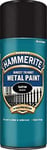 Hammerite SATIN BLACK Direct to Rust Metal Spray Paint Aerosol 400ml